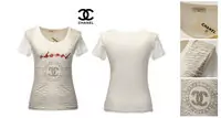 femmes chanel t-shirt populaire coton 2013 paris chanel blanc